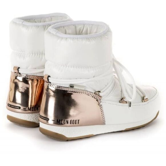 Women's The Original Moon Boot White With Rose Gold Tone Hardware Size 7 1/2 - Picture 1 of 11